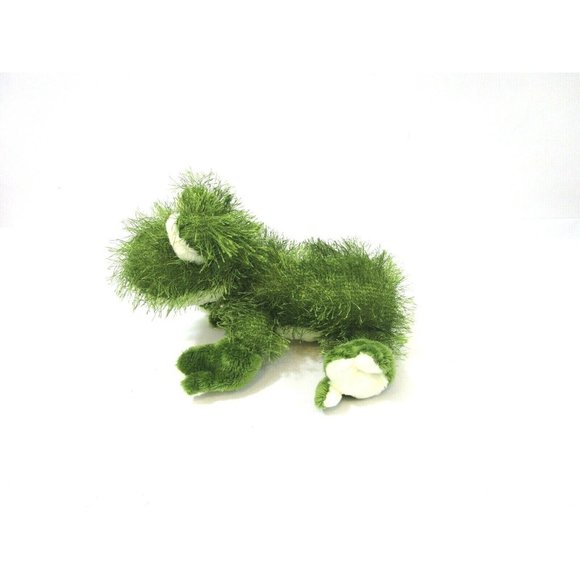 Ganz Webkinz Frog 8" Plush Fuzzy Long Hair Green Stuffed Animal EUC - Picture 3 of 11